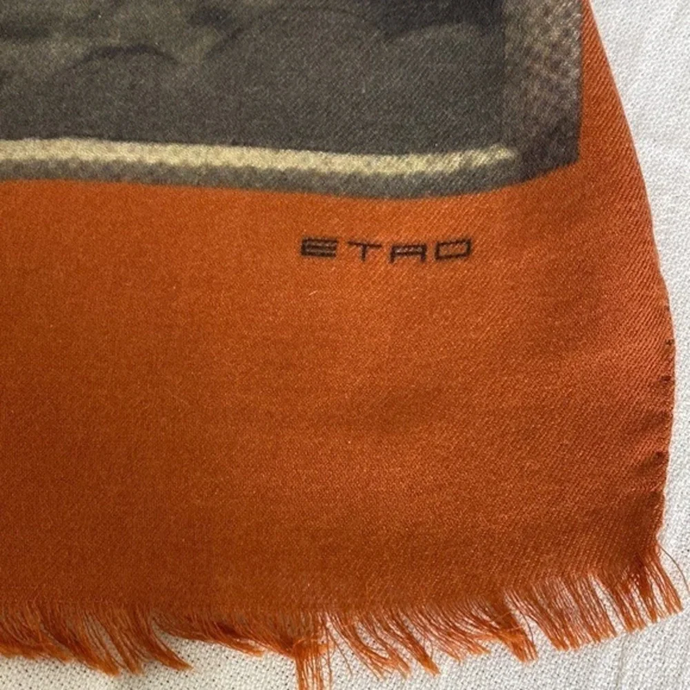 Etro Horse‎ Pegasus Wool Challis Scarf